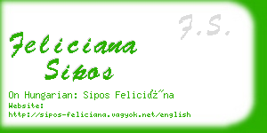 feliciana sipos business card